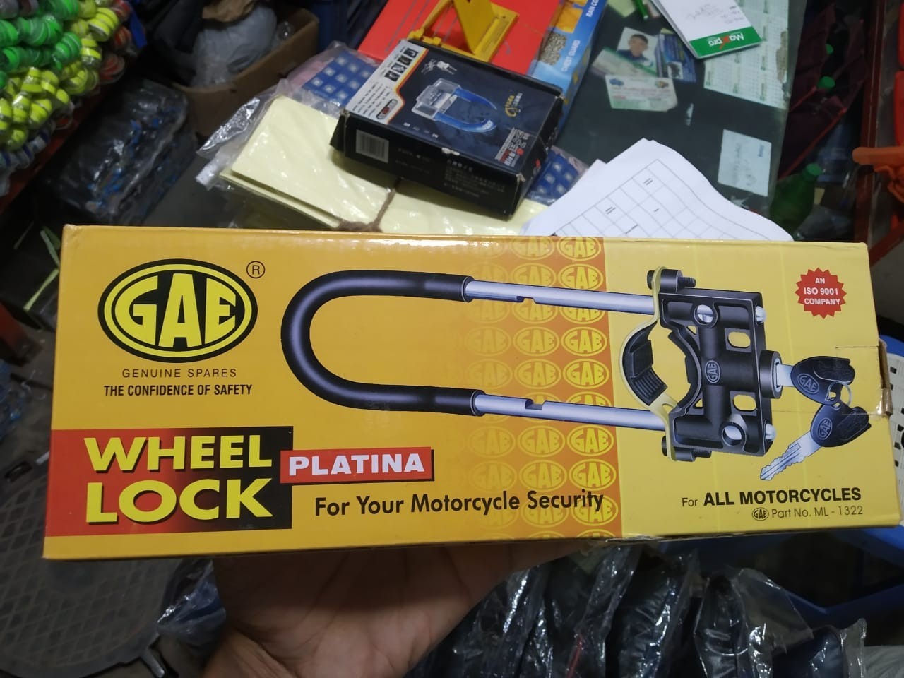 Wheel lock motocycle security