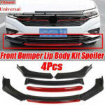 Universal Car Front Bumper Spoiler Splitter Lip Body Kit Carbon Fiber