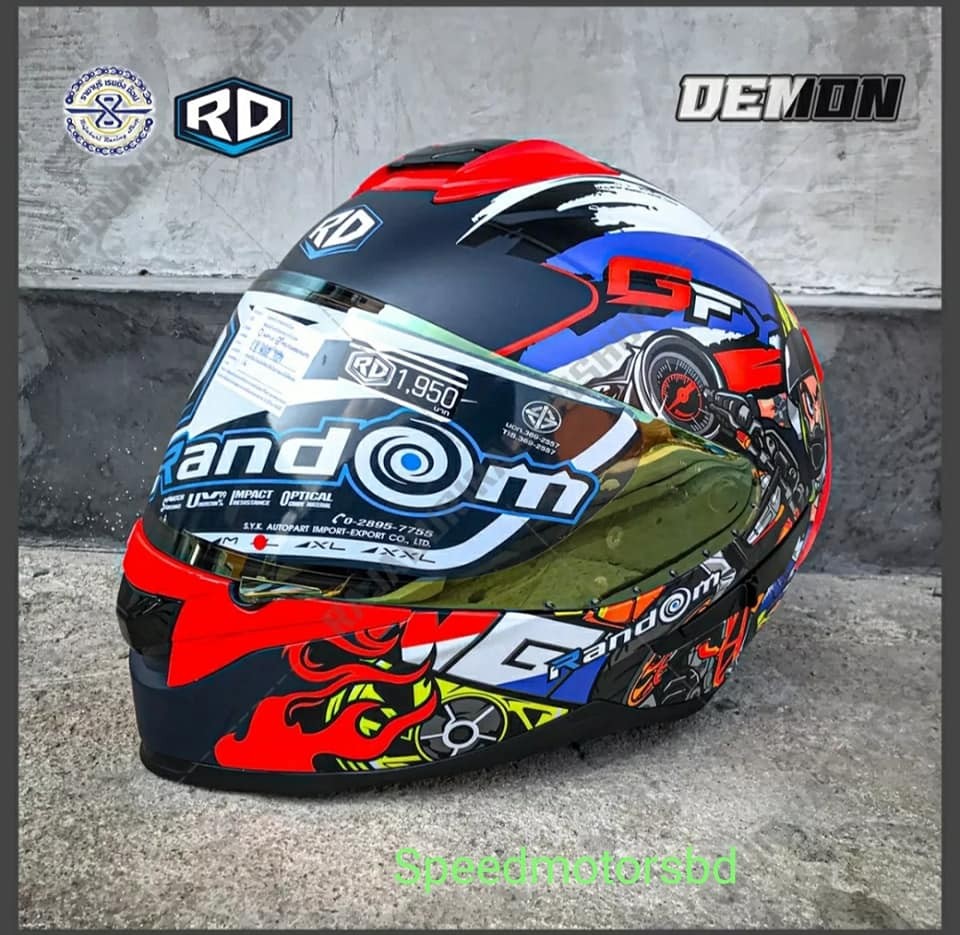 Random Brand High Quality Full Face Professional Helmet Made in Thailand