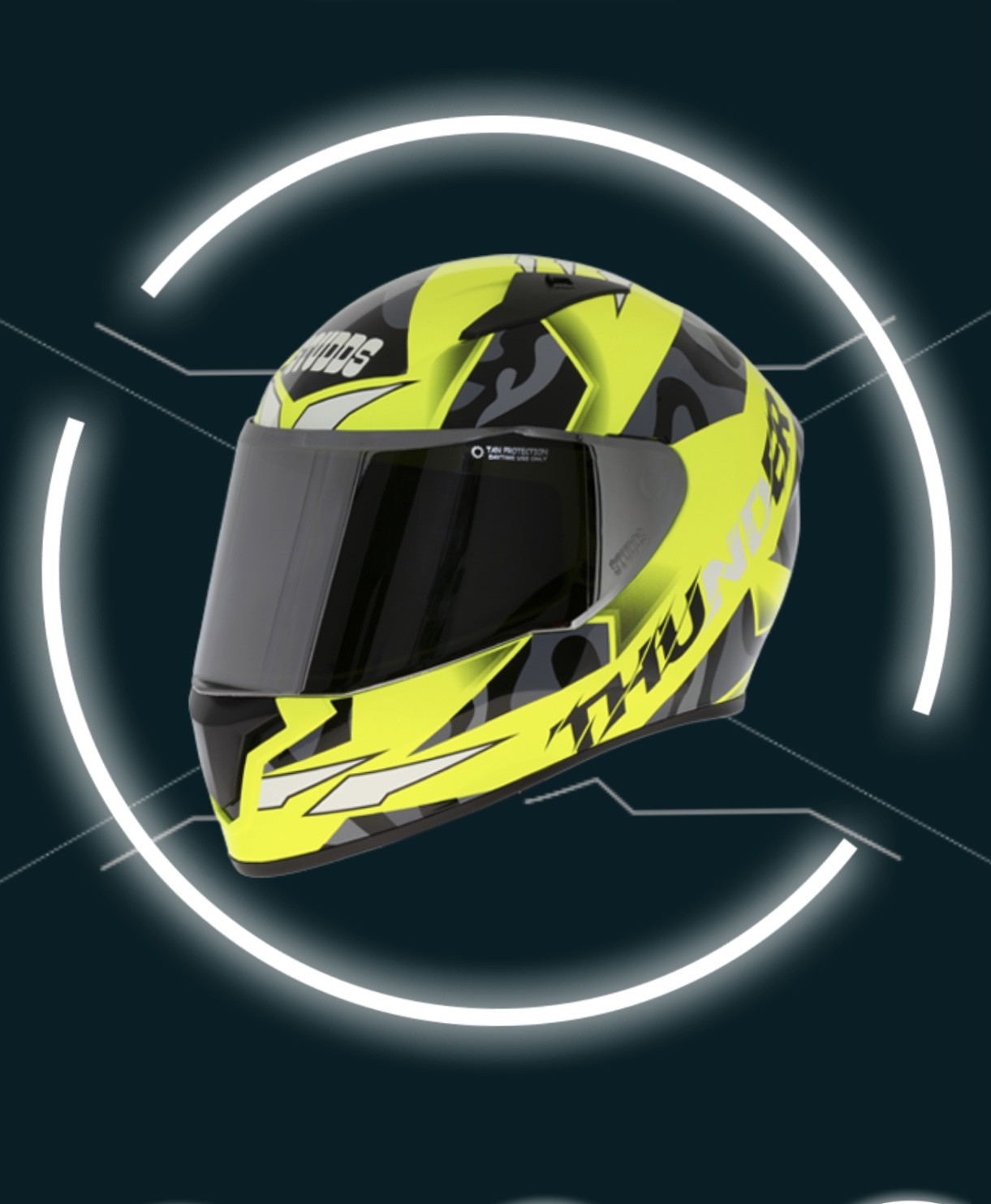 Thunder D7 Decor Helmet WITH MIRROR VISOR