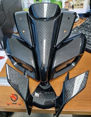 Yamaha MT15 Carbon fiber Headlight Mask winshield 3 part Thailand