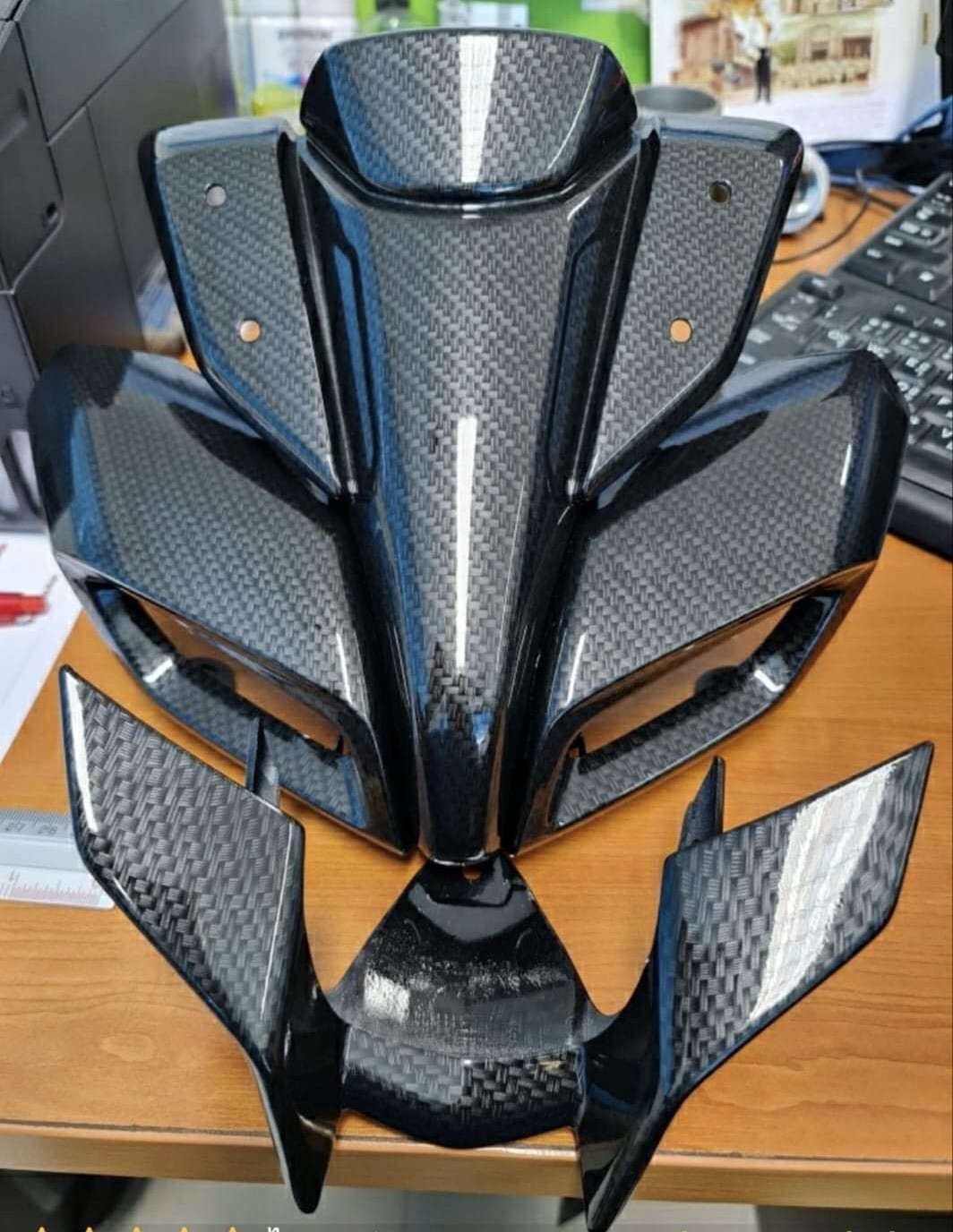 Yamaha MT15 Carbon fiber Headlight Mask winshield 3 part Thailand