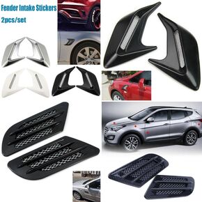 2Pcs 3D Vent Air Flow Engine Side Cover Decal Bumper Sticker