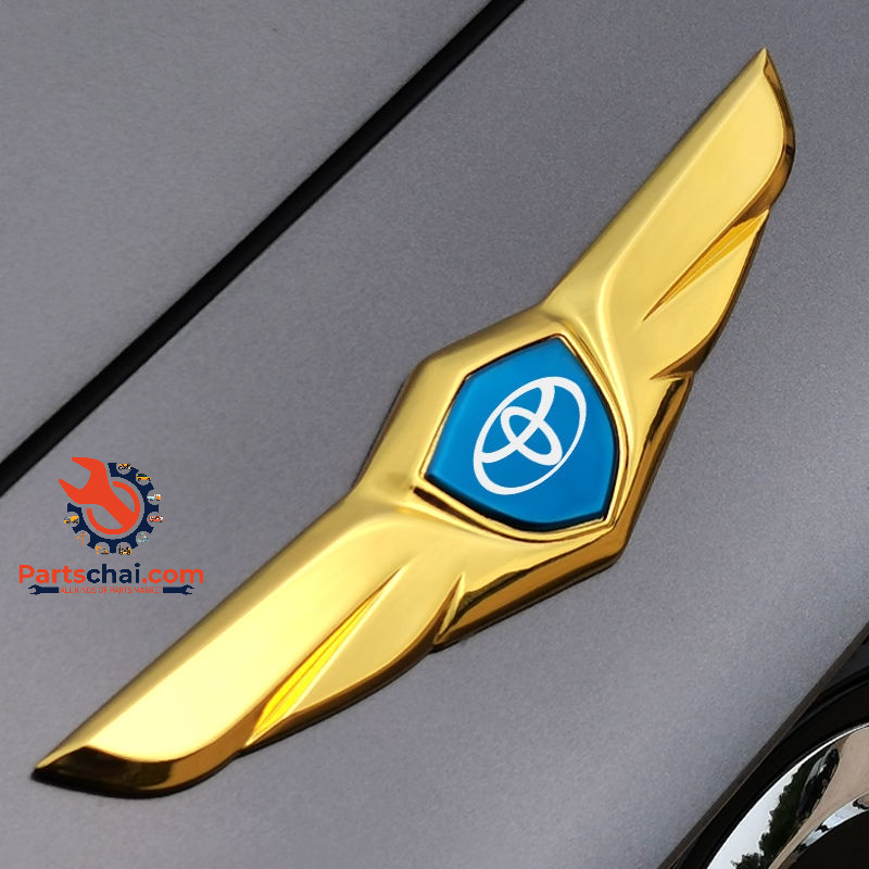 Toyota Car Front Hood Ornaments Bonnet Metal Decoration Logo Angel Wings fit Hilux Yaris Fortuner Corolla Cross CorollaHiAce Alphard Camry Vios C-HR Accessories